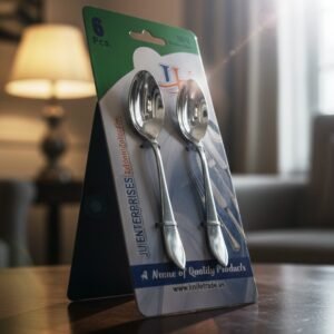 6-Piece Stainless Steel Durable 14-Gauge High Polished Tea Spoon Set | Durable & Elegant Cutlery | Wazirabad Handicrafts